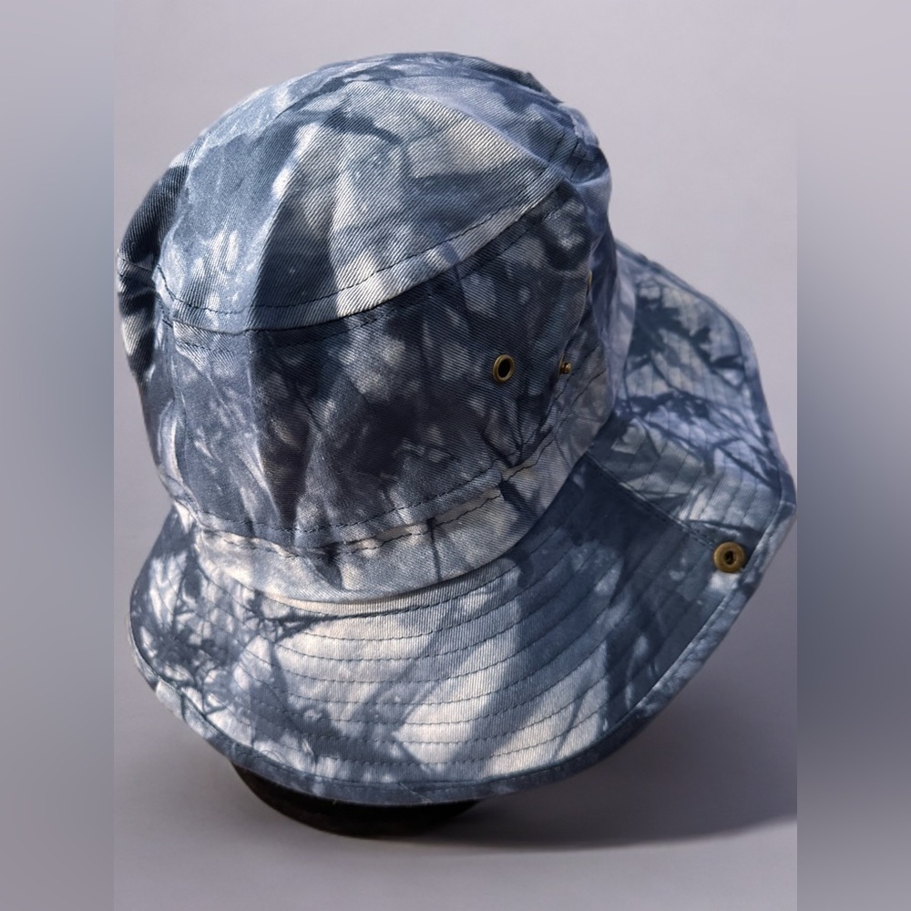 NWOT Summer Unisex Blue Camouflage Outdoor Fishing Boonie Hat Wide Brim OS - Picture 11 of 12